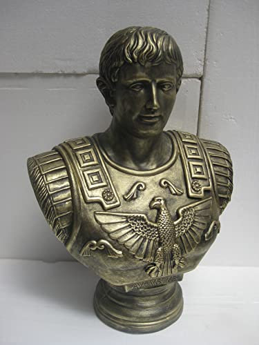 Kunibert Figur Büste römischer Kaiser Augustus Höhe 70cm Farbe:Bronze