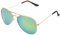 Miobo mit Edelstahl Metall Gestell Sonnenbrille Gold Grün