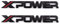 X-Power Auto-Aufkleber mit Logo-Schriftzug, Schwarz / Rot, 2 Stück
