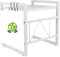 KEVO Support Extensible pour Four à Micro-Ondes à Charge Lourde, Support d'étagère de Cuisine à Hauteur Meuble réglable avec 4 Crochets Suspendus Organisateur de Rangement (Blanc-1PC)