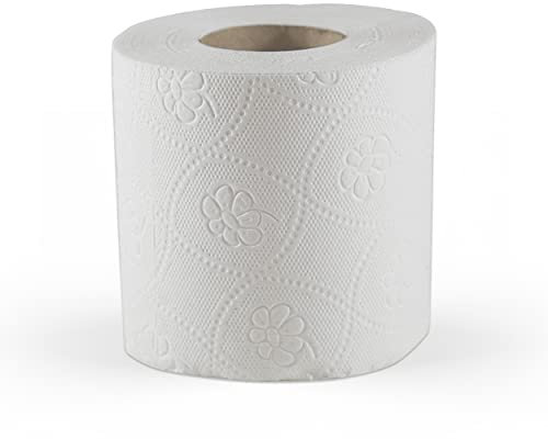 64 Rollen Commerline Toilettenpapier 3 lagig | Klopapier Toiletten Klo Wc Papier | 3-lagig 150 Blatt je Rolle | Hochwertigem Zellstoff Extra Weich Großpackung (64 Rollen)