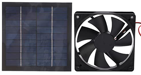 Ventilador de Escape Solar de 20 W, Mini Ventilador de Escape Impermeable IP65 Universal, Ventilador de Escape Pequeño para Cocina, Invernadero, Casa de Mascotas, Gallinero, Casa