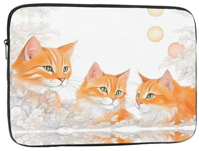 YYHWHJDE Orange Cats Portable Laptop Sleeve Bag > 17 inch Business trip, travel, office, etc. for daily use.