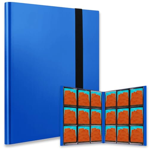 Moocuca Sammelkarten Album für Sammelalbum Karten Total 360 Pockets mit 9 Fächern mit Elastischem Band für zum Sammeln und Tauschen von Karten Collection Sammelalbum