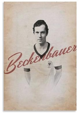 DAGUYS Wandkunst-Poster, Motiv: Legendärer Fußballspieler Franz Beckenbauer 7, Leinwandbild, Wohnzimmer-Dekoration, 50 x 75 cm