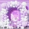 Purple White Balloons,120 Pcs Pastel Baby Purple Latex Balloon Arch Garland Kit with Different Sizes 18/12/10/5 Inch for Girls Women Birthday Wedding Engagement Anniversary Baby Shower Party Deco