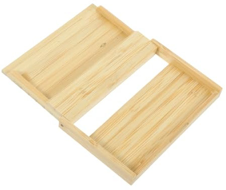 Gogogmee Box Business Card Case Cards Container Index Card Holder Empty Poker Cards Case Wood Case Poker Packaging Cases Card Holders for Men Flash Cards Nameplate Man Bamboo