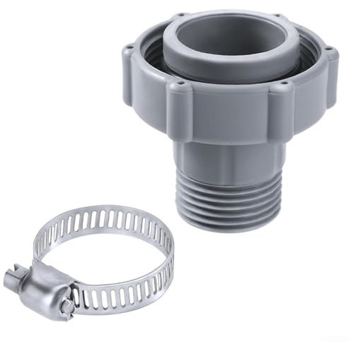 para Adaptador de manguera de piscina, conector de enchufe de drenaje de piscina con abrazadera compatible con para Coleman serie P6, fácil de usar (1 unidad)