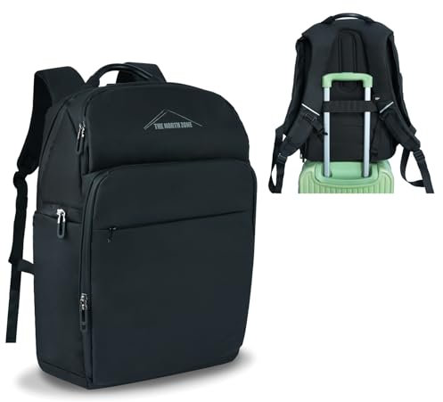 KUNN Travel Laptop Backpack,Large 32L Personal Item Travel Bag with Toiletry Bag,Waterproof Airplane Approved Business Pack for Men Women,Black, Black