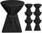 Showgeous 6er-Set Premium Stehtischhussen 80 cm Schwarz: Rutschfeste & Waschbare Stehtischüberzüge mit Schleifenband für Stehtische 80 cm