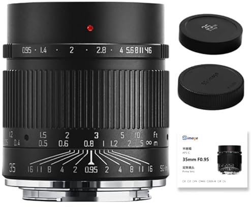 SGimage 35mm F0.95-Objektiv, Objektiv mit extrem großer Blende und manuellem Fokus für Kameras mit M43-Mount | Ideal für Porträt-, Nacht- und Schwachlichtfotografie