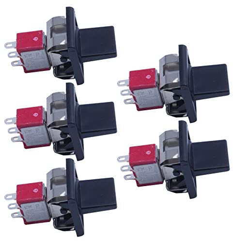 Uikdjgu 5X AC 250V / 3A 125V / 5A SPDT Momentané 3 Positions Interrupteur à Bascule T80-R