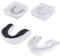 vgggrd 2 Pack Sport Zahnschutz Erwachsene und Kinder, Sport Mundschutz für Hockey, Lacrosse, Rugby, Kampfsport, Boxen, Handball, mit Tragbar Hygienebox (Weiß und Transparent)