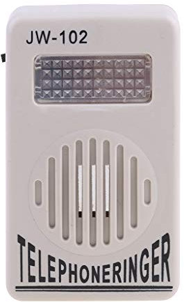 YUPEIUKLI Telefon, Telefonklingel, Klingelverstärker, Klingel-Blitzlicht, Blinker, verwendet in Lauten Umgebungen, einfach zu bedienen Weiß