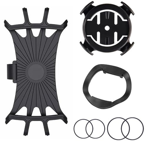 Fahrrad Halterung für Garmin Handy Fahrradhalterung Lenker Silikon Handyhalterung für iPhone 16 15 14 13 12 11 Pro/Samsung S24 S23 S22 S21 / Garmin Edge Explore 2 540 530 510 130 840 830 1030 1040