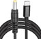 sourcing map 5FT USB C to DC PD Power Fast Charging Cable, 5.5mm x 2.5mm 65W/12V DC Power Cable, Type C Input 3A Adapter Jack Converter for Router, Camera, TV Box, Desk Lamp(Black)