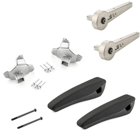 LST 2x Armlehne mit Stoffbezug Adapter Grundträger Halter Set links rechts kompatibel mit Mercedes-Benz Sprinter W906 VW Crafter 2E