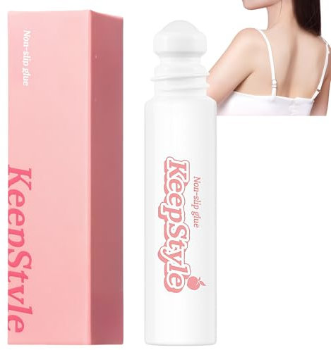 Roll on Skin Adhesive,Clear Liquid Adhesive,Body Tape for Clothes,Skin-Friendly Formula,for Compression Stockings,Non Slip Glue,Invisible Low Collar Strap Fixing,Skin Glue,Body Glue for Women,10g