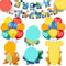 27 Piezas Globos de Cumpleaños Niño Niña,Incluye Globos de Aluminio 3D,Pancarta de Feliz Cumpleaños,Globo temático de dibujos animados,Ideal para Fiestas de Niños