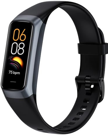 HTTWCOD Fitness Tracker 1,10 Screen Aktivitätstracker Smartwatch Herren Damen, Fitnessuhr Smart Watch mit 24h Herzfrequenz, Schlaf, Blutdruck Monitor, Sportuhr für iOS Android (Obsidianschwarz)