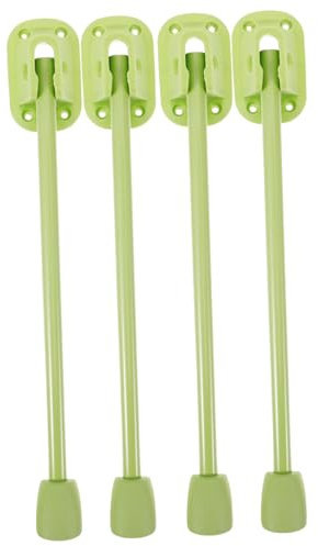 NUOBESTY Lot De 4 Pieds De Table Pliants Réglables Et Portables pour Salle À Manger Bureau Table Basse en Métal Pliables en Plastique Vert Clair