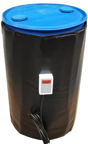 IBC Drum Heater 2300W/4000W Metal Oil Drum Heater Waterproof IBC Drum Heating Blanket for Plastic Barrels Iron Barrels IBC Barrels,200L-Black