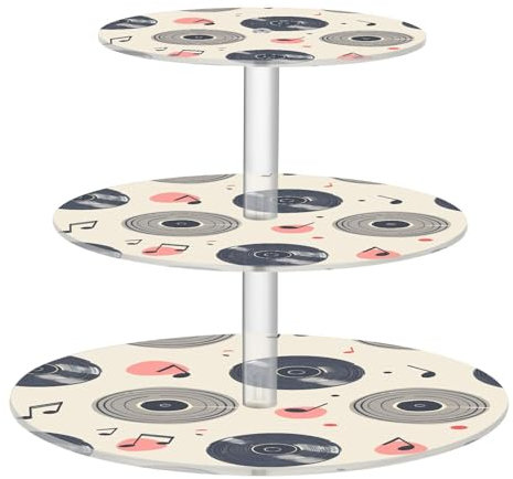 Bandeja de acrílico transparente para discos de vinilo, a prueba de derrames, tres capas, soporte de exhibición para vestidor