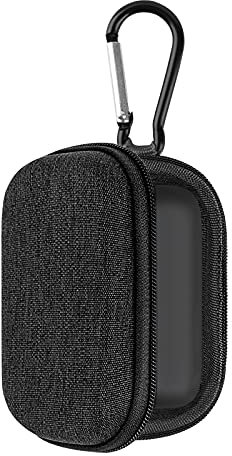 Geekria Shield Earbuds Case Compatible with Bose QuietComfort Ultra 2, JBL Endurance Zone, Soundcore V40i, Replacement Hard Shell Travel Carrying Bag with Carabiner Clip (Dark Grey)