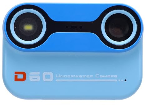 Plyisty Kompakte Unterwasserkamera 26MP Dual Objektiv 10x Zoomkamera mit IPS -HD -Bildschirm Zum Tauchen von Schnorchelaktivitäten (Blue)