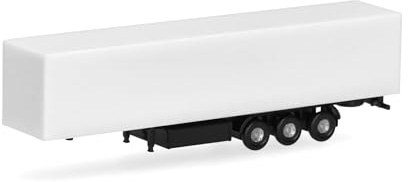Herpa Teileservice, Spur, Auflieger 3achs Koffer, 2 Stück im Maßstab 1:160, Miniatur Modell, Kunststoff, White