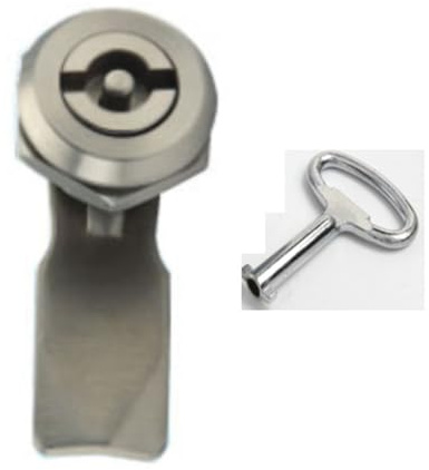 JWVIALEL Stainless Steel Triangle Cam Lock MS705 Cabinet Locks Power Distribution Box Switch Equipment 1Pcs(Light Blue)