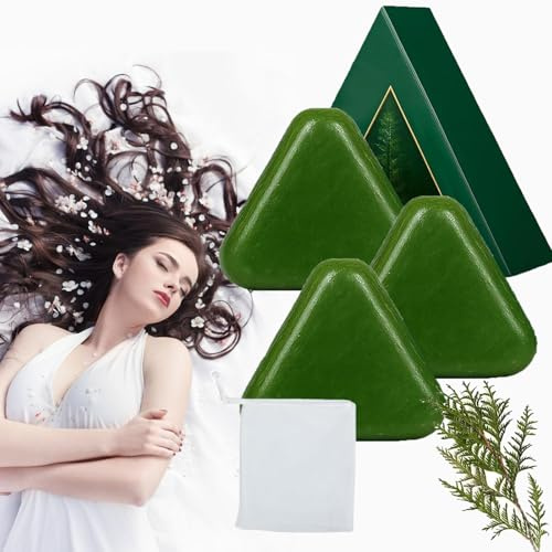 Savon Shampoing Solide Aux 12 Plantes, Savon Cheveux CoréEn, Entretien éQuilibré Pour Cheveux Plus Forts, IdéAl Femme Homme (3pcs)