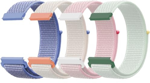 ZXTGBQ 4 Piezas Correa Reloj Inteligente, Correas Ajustables de Nailon Elástico Solo Loop, Compatible con Correas de Reloj