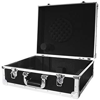 ROADINGER Plattenspieler-Case schwarz -S- | Flightcase für einen Plattenspieler mit S-Tonarm (bis 450 mm Breite)