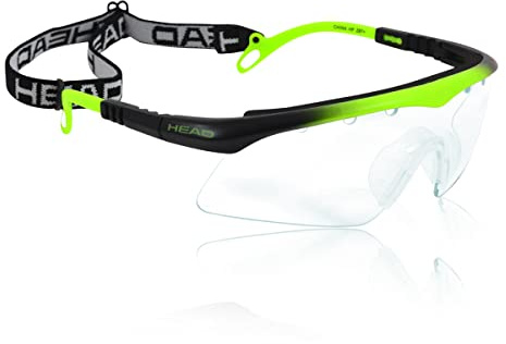 HEAD Racquetball Goggles - Powerzone Shield Anti Fog & Scratch Resistant Protective Eyewear w/Adjustable Strap