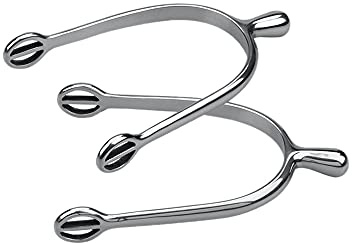 Shires Ball End Spurs #6269 - Premium Stainless Steel Gentle Horse Riding Spurs - 3/4 (20mm) Neck Ladies