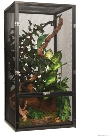 Exo Terra Screen Terrarium, Terrarium aus Aluminium Gaze, 45 x 45 x 90cm