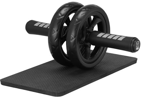 H&S Fitness Bauchmuskeltrainer Bauchroller - Ab Roller Rollentrainer mit extra dicker Polsterung - Bauchtrainer Bauchrolle - Abs Trainer Ab Wheel