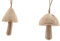 Pilz Dekopilz Holz Hänger Weihnachten Herbstdeko Weihnachtsdeko 2er-Set