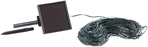 Lunartec Lichtervorhang Solar: Solar-LED-Lichternetz, 144 LEDs, weiß, 2 x 2 m, IP44 (Lichtervorhang außen, Outdoor, Weihnachtsbaumbeleuchtung kabellos)