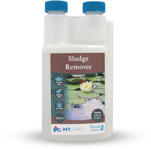NT Labs Pond Sludgeclear Sludge Remover Treatment (500ml Treats 9100L) | Liquid blend of enzymes and bacteria digests organic material to give disease-causing organisms fewer opportunities to hide.