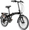 Galano 20 Zoll Klapprad Metropolis Fahrrad Faltrad Campingrad, Farbe:Schwarz