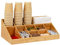 Mind Reader COMORGBM-BRN Station, Org, Coffee Bar 11-Compartment, Bamboo Cup, Lid and Condiment Storage, Countertop Organizer, 18.125 L x 9.5 W x 6.5 H, Brown