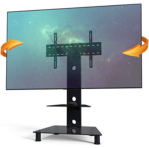 RICOO Fernseher TV Ständer, Fernsehhalterung TV Halterung (FS707-B) Schwenkbar Universal für 40-65 Zoll (76-140cm) Standfuß Flachbildschirm, Max. VESA 600x400