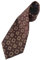 Herren-Krawatte aus Seide, extra breit, 12,7 cm, Braun (Retro-Quadrat-Druck), Braun/cremefarben, Tie Length: 56 inches