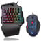 Docooler Single Handed Gaming Keyboard and Mouse Combo LED Backlight Wired Gaming Mouse with Breathing Light 5500 Movement Speed 7 Button from HXSJ