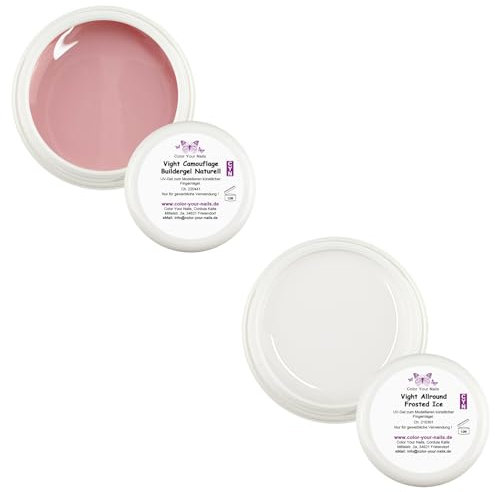 Babyboomer UV-Gel Set 2 × 5 ml – Ice White & Builder Naturell – French Nails Starter-Setje 5ml. Babyboomer UV-Gel. Überarbeitete Versionen!