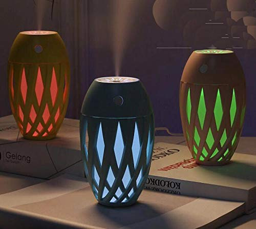 SHINE Aroma Diffuser Mist Humidifier Fan Night Light Fan Led Light for Home Office Vehicle 2W With DC 5V USB Cable Fan light Yellow Color