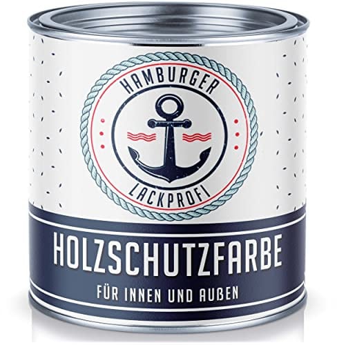 PU Holzschutzfarbe GLÄNZEND Verkehrsorange RAL 2009 Orange Hochwertige Wetterschutzfarbe Holzfarbe Holzlack - PU verstärkt, UV-beständig und Wetterbeständig - Hamburger Lack-Profi (5 L)