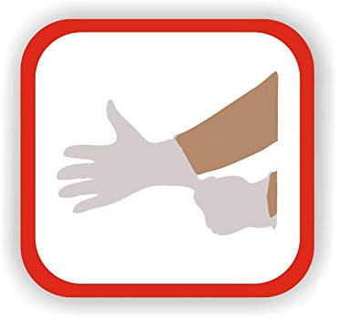 generisch 1 Stück Handschuhe tragen Handschuh anziehen Hände Schützen Sicherheits Symbol Aufkleber Abziehbild (R 49/2) W (20cm)